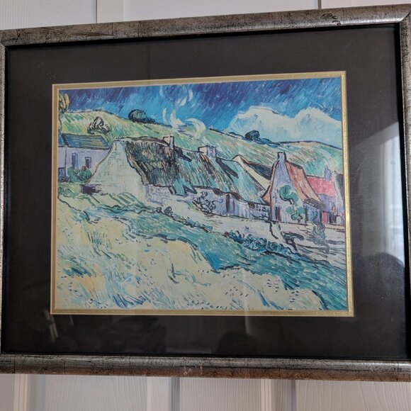 Van Gogh: Thatched Cottages at Cordeville - Framed Print (21.5"w / 17.5"h) - Picture 3 of 8